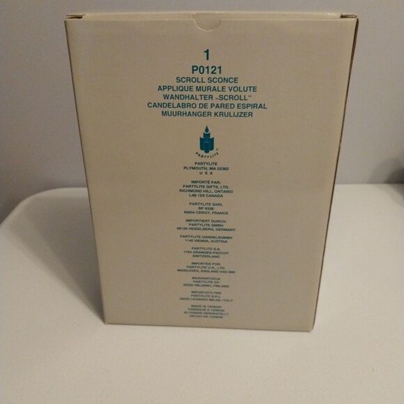 PartyLite P0121 Scroll Wall Sconce Metal W/ Frosted Glass Votive Tealight Cups - Picture 12 of 14